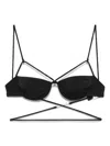 Jacquemus Le Haut De Maillot Signature Bikini Top In Black