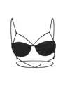 Jacquemus Le Haut De Maillot Signature Bikini Top In Black