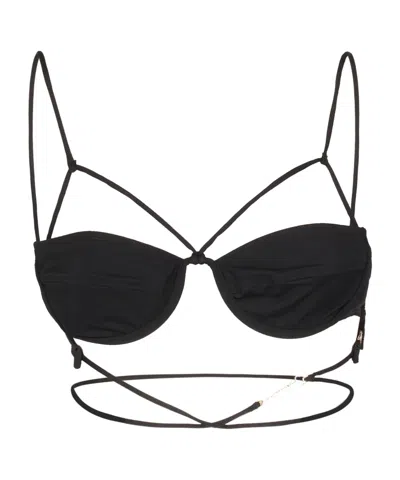 JACQUEMUS JACQUEMUS LE HAUT DE MAILLOT SIGNATURE CLASP FASTENED BIKINI TOP