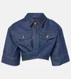 Jacquemus Le Haut De-nîmes Denim Crop Top In Blau