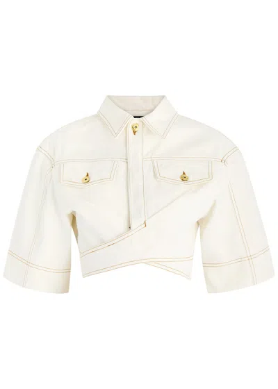Jacquemus White La Casa 'le Haut De-nîmes' Denim Shirt