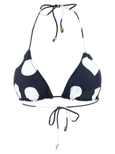 Jacquemus 'le Haut De Plage Triangle' Bikini Top In Blue