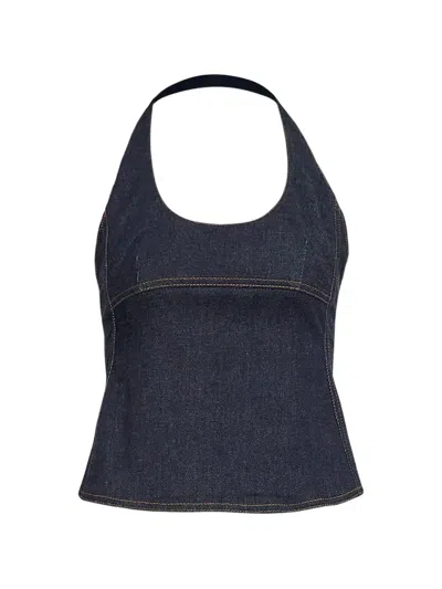 Jacquemus Le Haut De-nimes Lavoir Halterneck Top In Blue