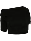 Jacquemus Women Le Haut Drapeado In Black
