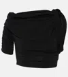 Jacquemus Women Le Haut Drapeado In Schwarz