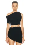Jacquemus Women Le Haut Drapeado In Black