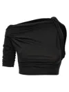 Jacquemus Women Le Haut Drapeado In Black