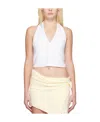 Jacquemus Le Haut Lino Halterneck Cropped Top In Nude