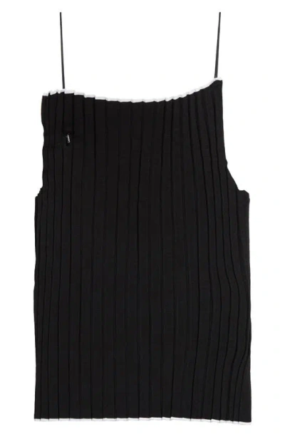 Jacquemus Le Haut Maille Plissé Folded Camisole In Black