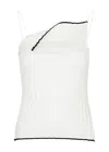 Jacquemus White Les Sculptures 'le Haut Maille Plissé' Tank Top In White
