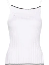 Jacquemus White Les Sculptures 'le Haut Maille Plissé' Tank Top In White