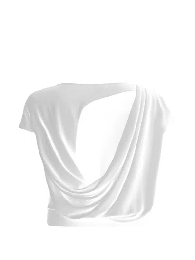 Jacquemus Le Haut Mistral Draped T-shirt In White