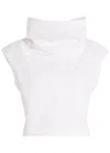 Jacquemus Le Haut Pasante High-neck Cotton Top In White