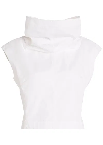 Jacquemus Le Haut Pasante High-neck Cotton Top In White