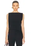 Jacquemus Le Haut Peplo Black Top With Square Neck And Cut-out On The Side In Viscose Blend Woman In Black