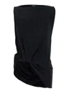 Jacquemus Le Haut Peplo Black Top With Square Neck And Cut-out On The Side In Viscose Blend Woman