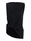 Jacquemus Le Haut Peplo Black Top With Square Neck And Cut-out On The Side In Viscose Blend Woman In Black