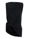 Jacquemus Le Haut Peplo Black Top With Square Neck And Cut-out On The Side In Viscose Blend Woman In Black