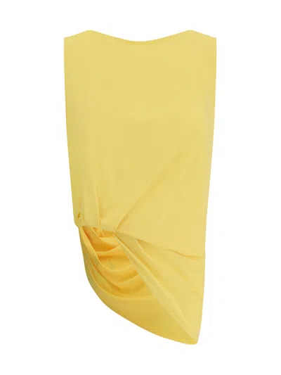 Jacquemus Le Haute Peplo Top In Gold