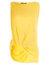 Jacquemus Draped Sleeveless Asymmetric Lightweight Top In Yellow