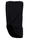Jacquemus Le Haut Peplo Black Top With Square Neck And Cut-out On The Side In Viscose Blend Woman In Black