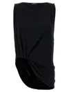 Jacquemus Le Haut Peplo Black Top With Square Neck And Cut-out On The Side In Viscose Blend Woman In Black