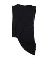 Jacquemus Draped Square Neckline Top In Black