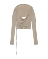 Jacquemus Cropped Oberteil Aus Stretch-jersey Aus Einer Cupromischung In Nude