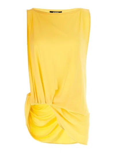 Jacquemus Le Haut Peplo Top In Yellow