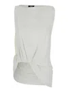 Jacquemus Le Haut Peplo White Top With Square Neck And Cut-out On The Side In Viscose Blend Woman