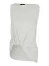 Jacquemus Le Haut Peplo White Top With Square Neck And Cut-out On The Side In Viscose Blend Woman