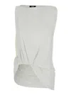 Jacquemus Le Haut Peplo White Top With Square Neck And Cut-out On The Side In Viscose Blend Woman In White