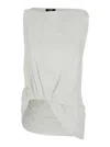 Jacquemus Le Haut Peplo White Top With Square Neck And Cut-out On The Side In Viscose Blend Woman In White