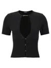 Jacquemus Logo-plaque Cardigan - Women's - Viscose/polyester