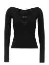 Jacquemus Black Long Sleeve Top With Logo Detail And Cut-out