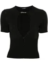 Jacquemus Logo-plaque Cardigan - Women's - Viscose/polyester In Black