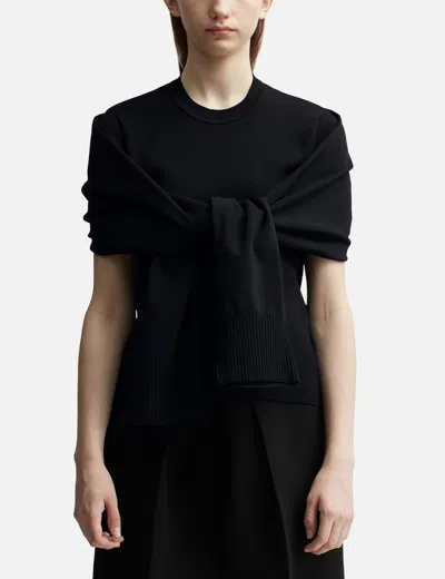 Jacquemus Le Haut Rica Knitted Top In Black