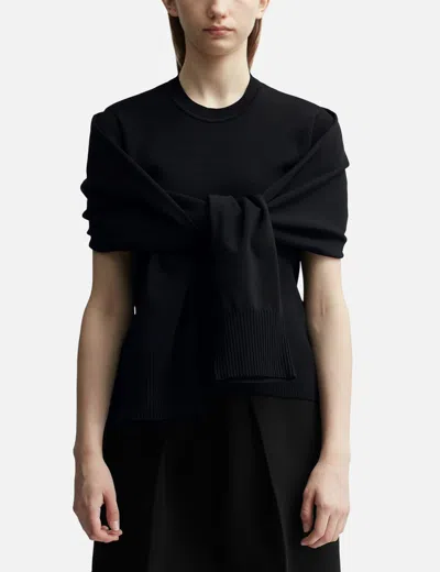 Jacquemus Le Haut Rica Faux Cardigan Top In Black