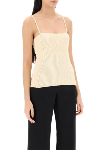 Jacquemus Le Haut Sierra Knitted Top In Neutrals