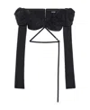 Jacquemus Le Haut Spalla Crop Top In Black