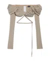 Jacquemus Le Haut Spalla Off-shoulder Blouse In Nude