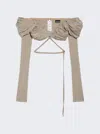 Jacquemus Le Haut Spalla Off-shoulder Blouse In Pink