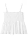 Jacquemus Top Le Haut Traversin White With V-neck And Ruffle Details In Cotton For Women In White
