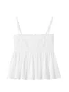 Jacquemus Top Le Haut Traversin White With V-neck And Ruffle Details In Cotton For Women In White
