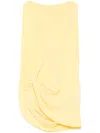 Jacquemus Draped Sleeveless Asymmetric Lightweight Top In Gelb