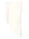 Jacquemus Le Haut Peplo White Top With Square Neck And Cut-out On The Side In Viscose Blend Woman In White