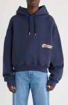 Jacquemus Le Hoode Gio Logo Patch Hoodie In Blue
