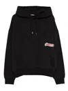 Jacquemus Cotton Sweatshirt With Embroidered Varsity Patch In Black