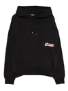 Jacquemus Cotton Sweatshirt With Embroidered Varsity Patch In Black