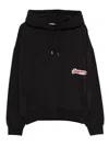 Jacquemus Cotton Sweatshirt With Embroidered Varsity Patch In Black